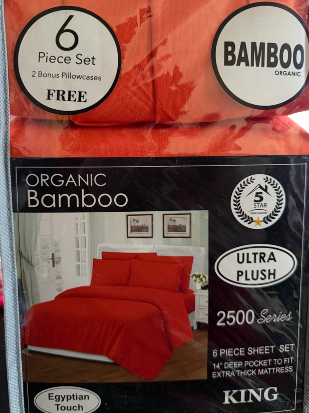 BAMBOO Organic Ultra Plush Sheet Set - orange 16